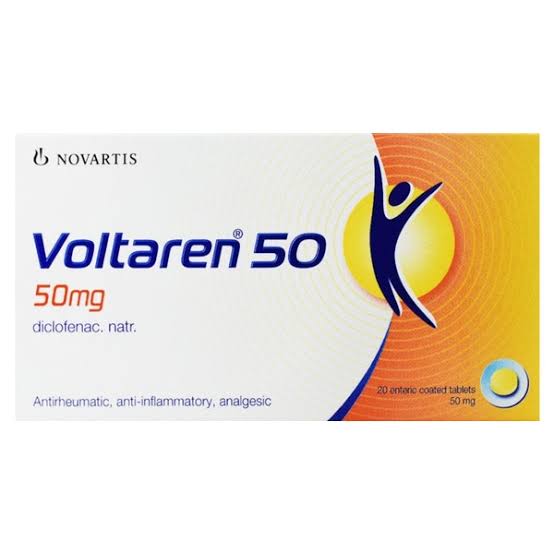 صورة منتج أقراص فولتارين 50 مجم ديكلوفيناك الصوديوم   مسكن للألم ومضاد للألتهابات والروماتيزم    20قرص